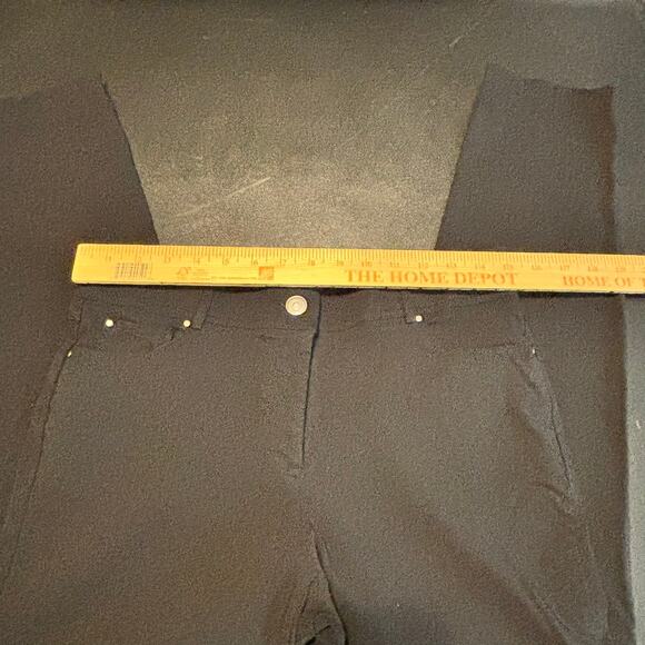 89th + Madison Women’s Black Stretch Dress Pants Size 10 Straight Leg - Picture 2 of 6